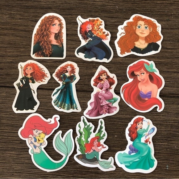 Disney Sticker pack: Ariel and Merida. - Picture 1 of 4